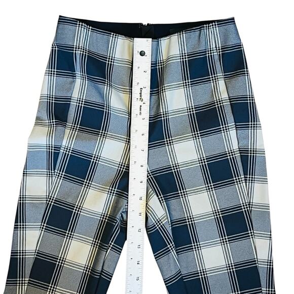Rag & Bone Women’s Sz 0 Blue Plaid Pants Simone High Rise Ankle Slim Stretch - Picture 15 of 16